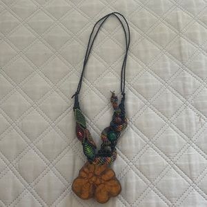 Ayahuasca snake macrame necklace